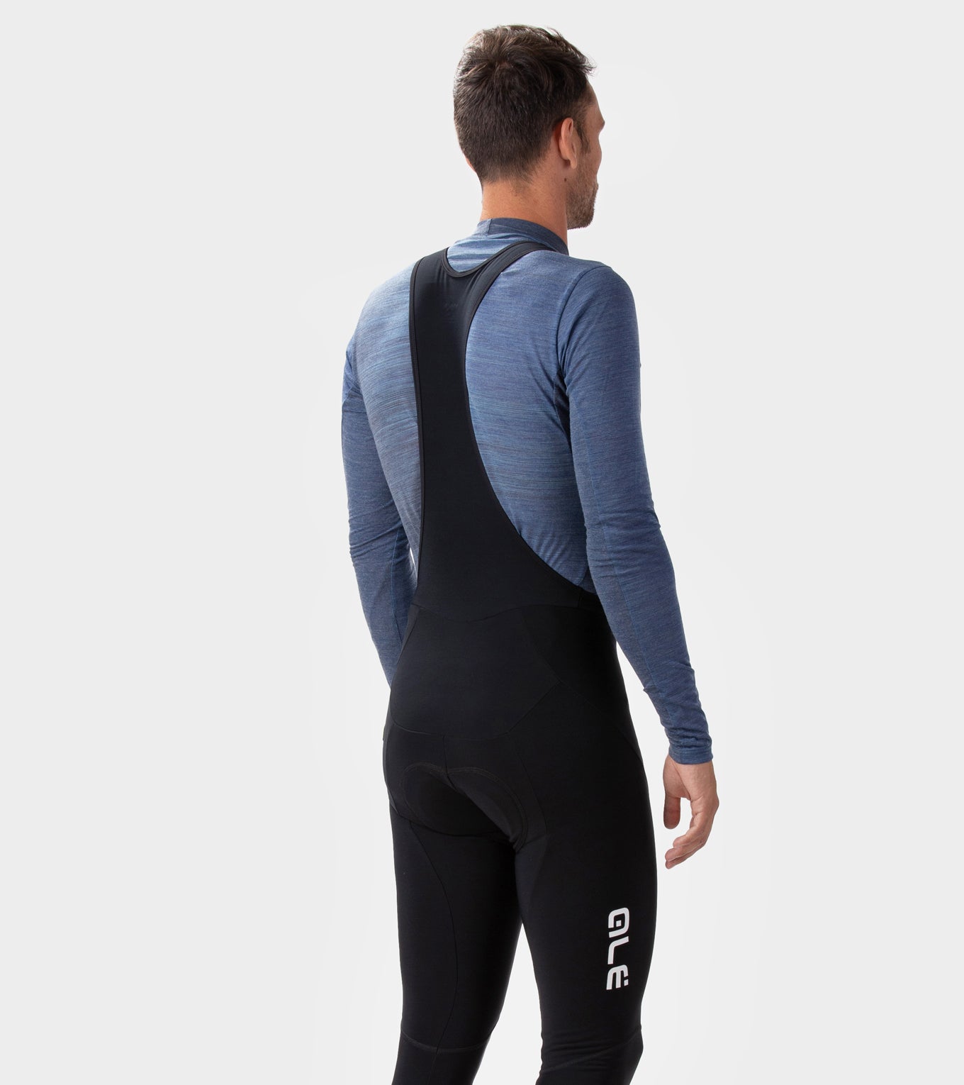 Winter Men s Bib Tights White logo Ale Cycling Australia